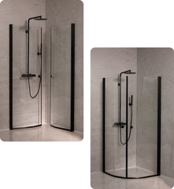 Standard folding shower door range